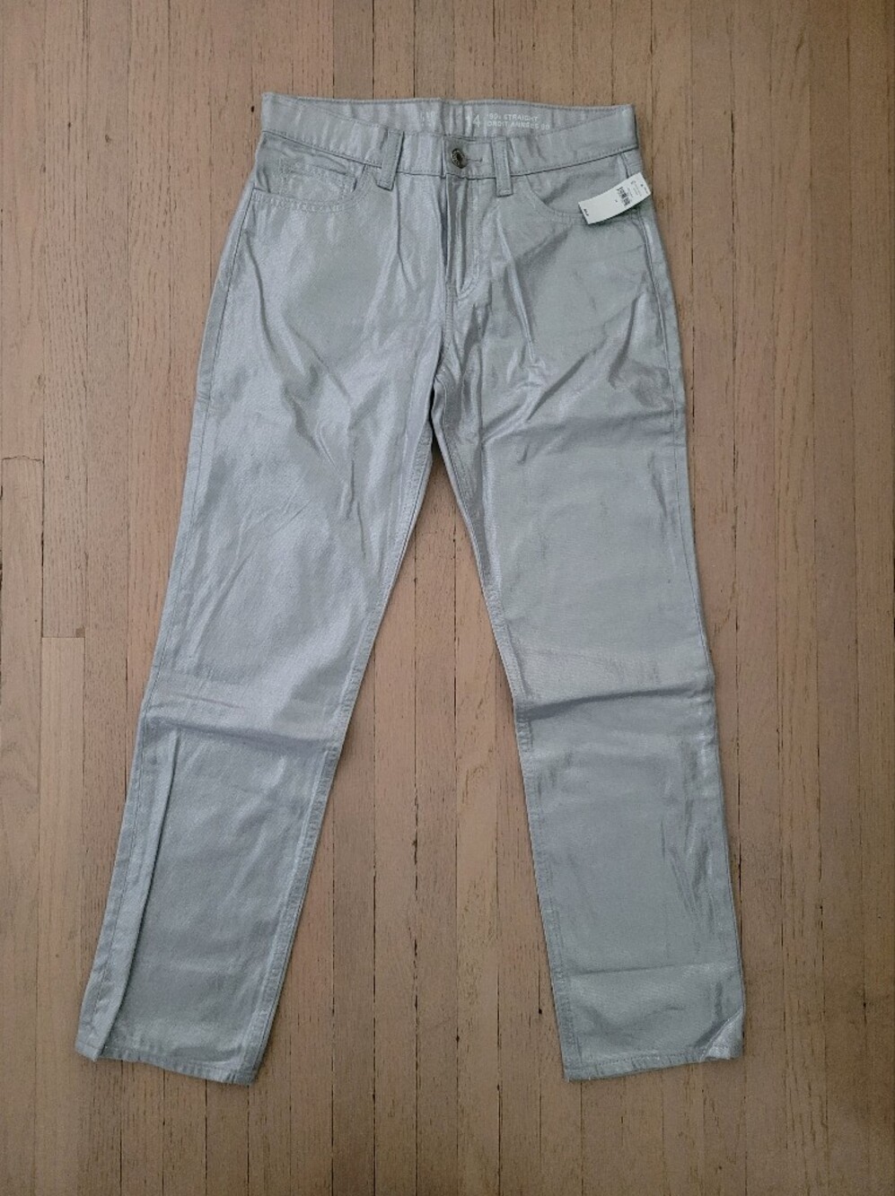 GAP girls Silver Shimmer Straight Jeans size 14